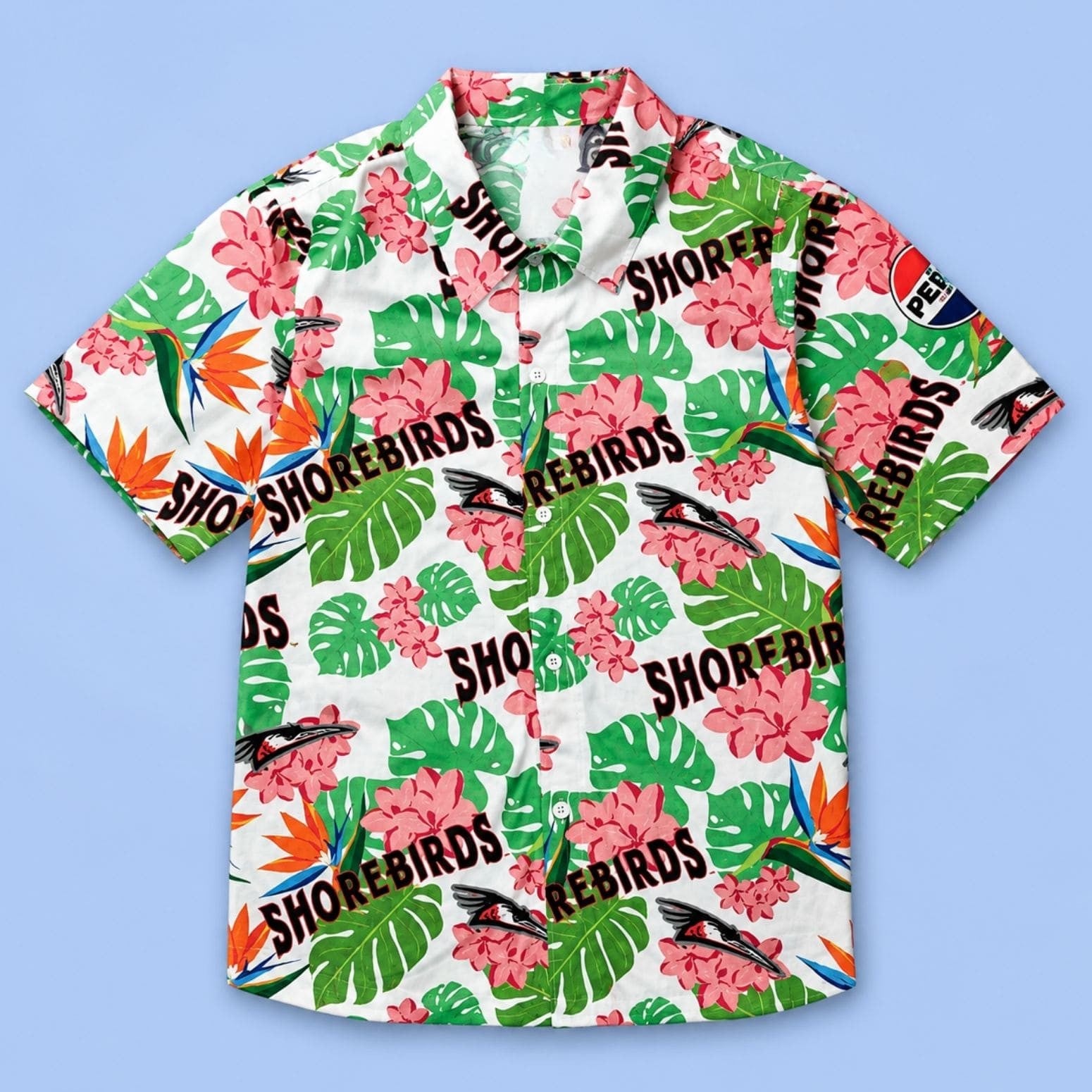 2026 Delmarva Shorebirds Hawaiian Shirt Shorebirds Pepsi SGA Aloha Shirt Gifts For Fans - Merchluma