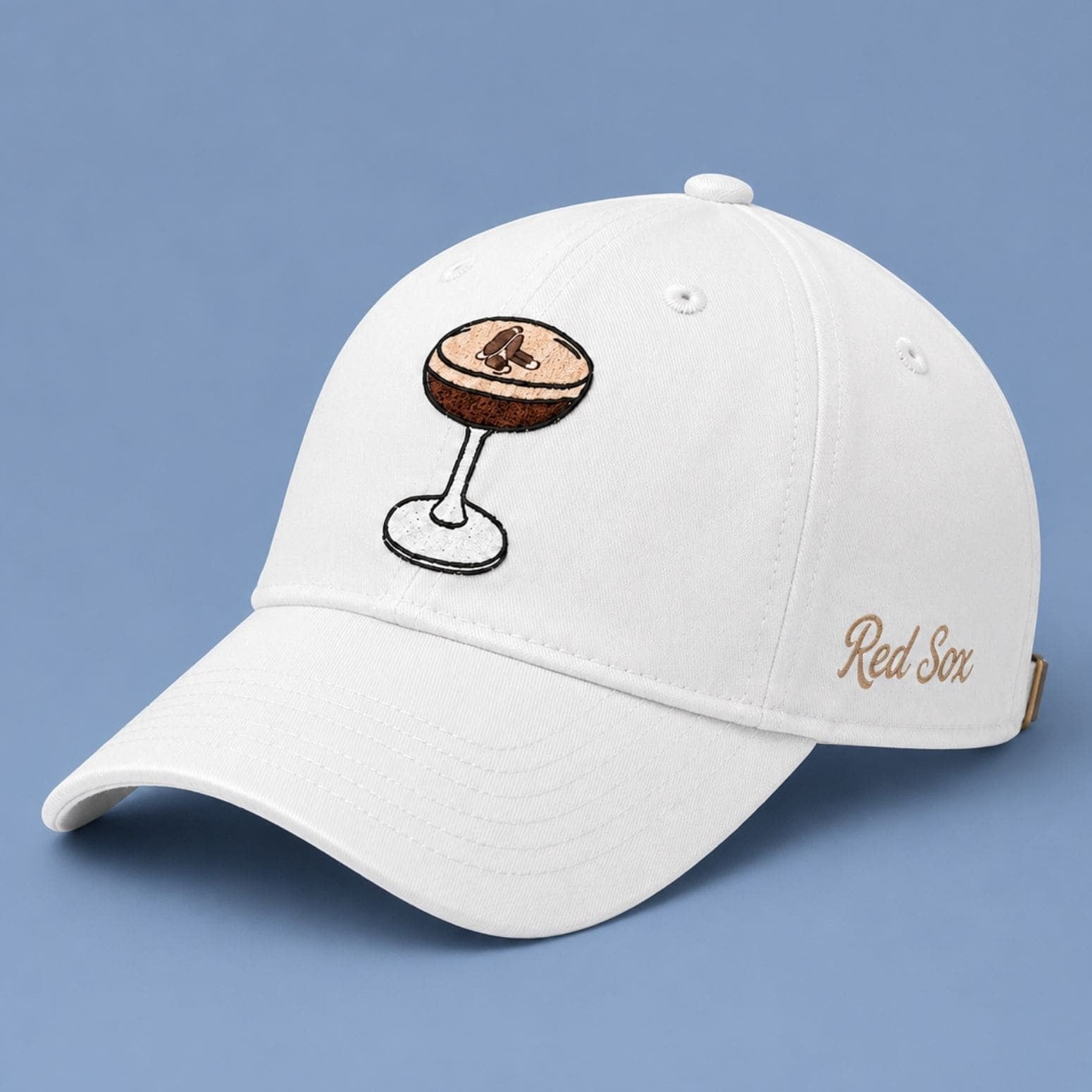 Red Sox Espresso Martini White Hat Red Sox Merch Birthday Gifts For Fans - Merchluma