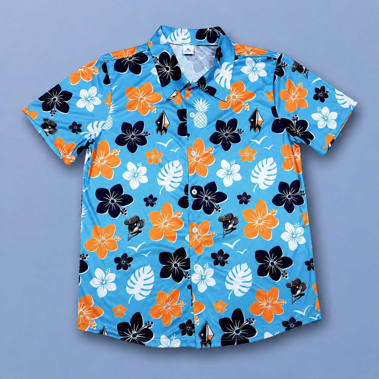 Space Cowboys Tropical Floral Pineapple Hawaiian Shirt Space Cowboys Merch Gift For Men - Merchluma