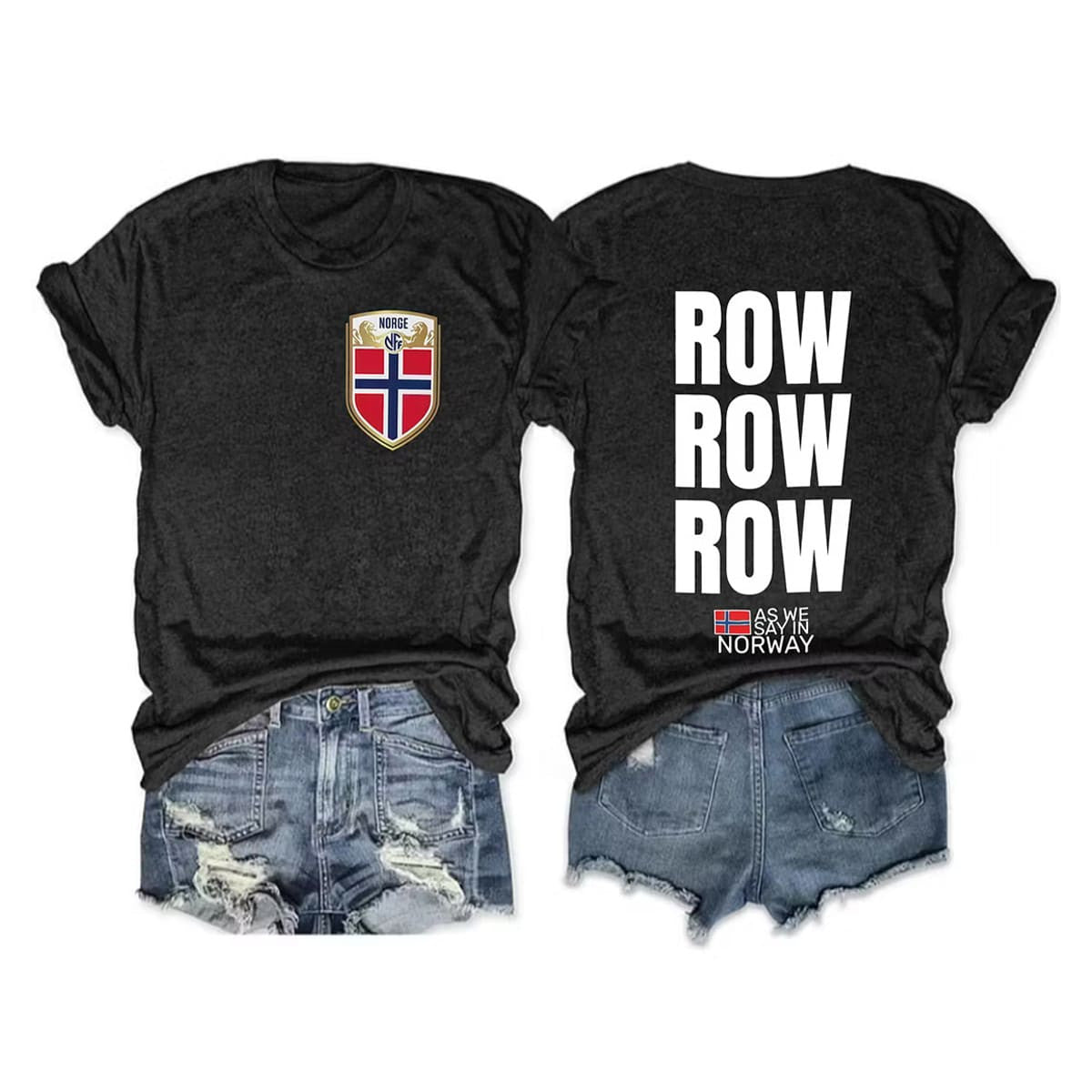 Norway 2026 World Cup Norwegian Vikings Row T-Shirt Norway Row Row Row Shirt Best Gifts - Merchluma