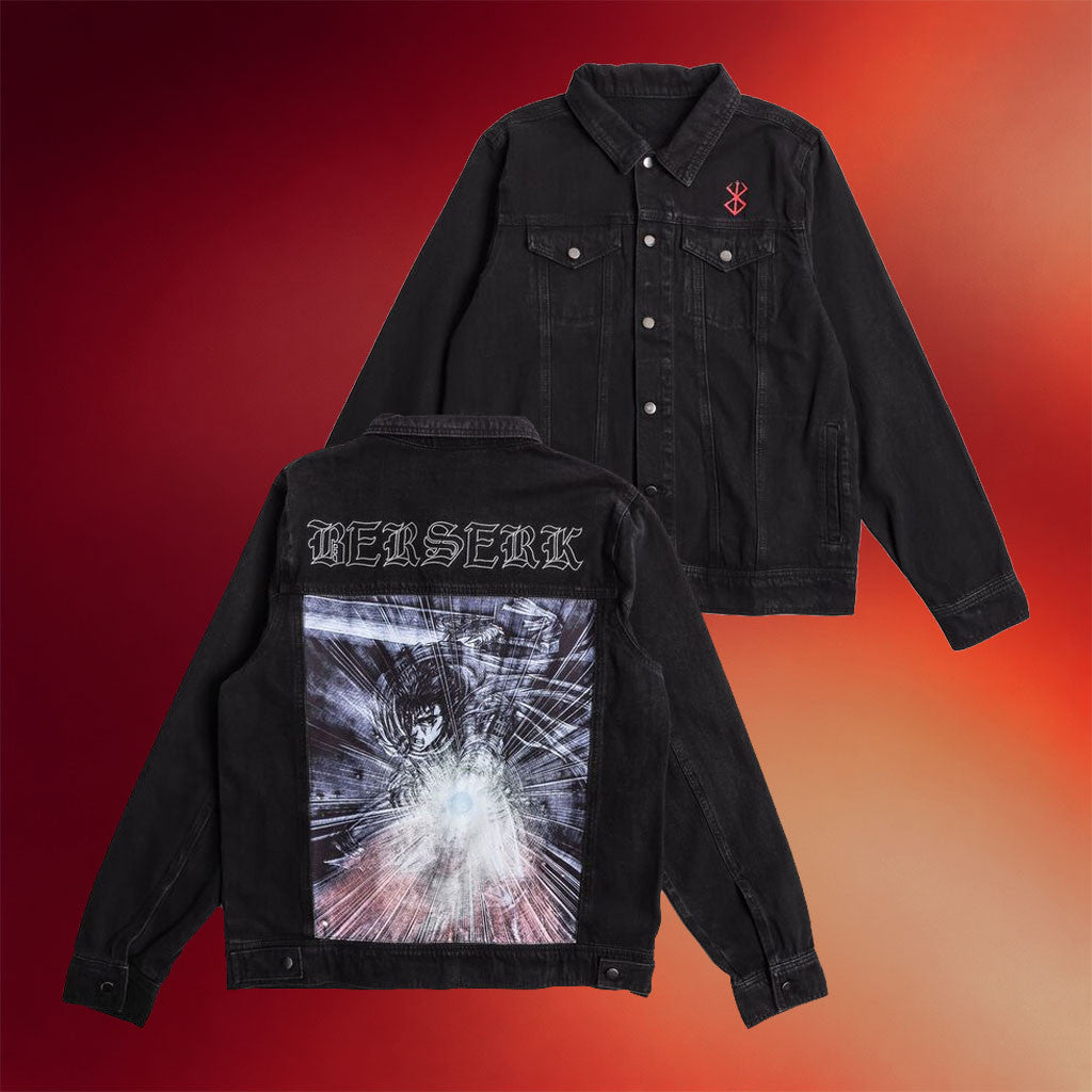 Crunchyroll Merch 2026 Berserk Guts Denim Jacket Best Birthday Ideas For Husband - Merchluma
