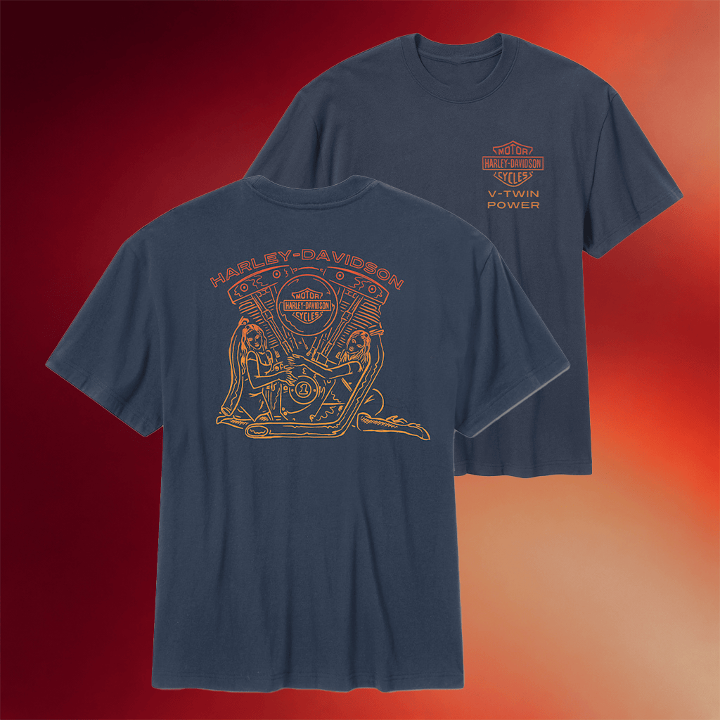 Harley Davidson Merch H D Engine Twins T-Shirt Best Birthday Gift For Dad - Merchluma