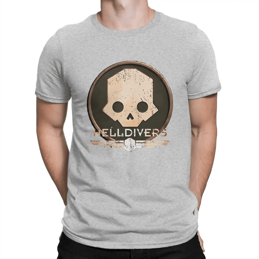 Helldivers Merch 2026 Logo Skull Shirt Helldivers T-Shirt Video Game Lover Gift Ideas - Merchluma