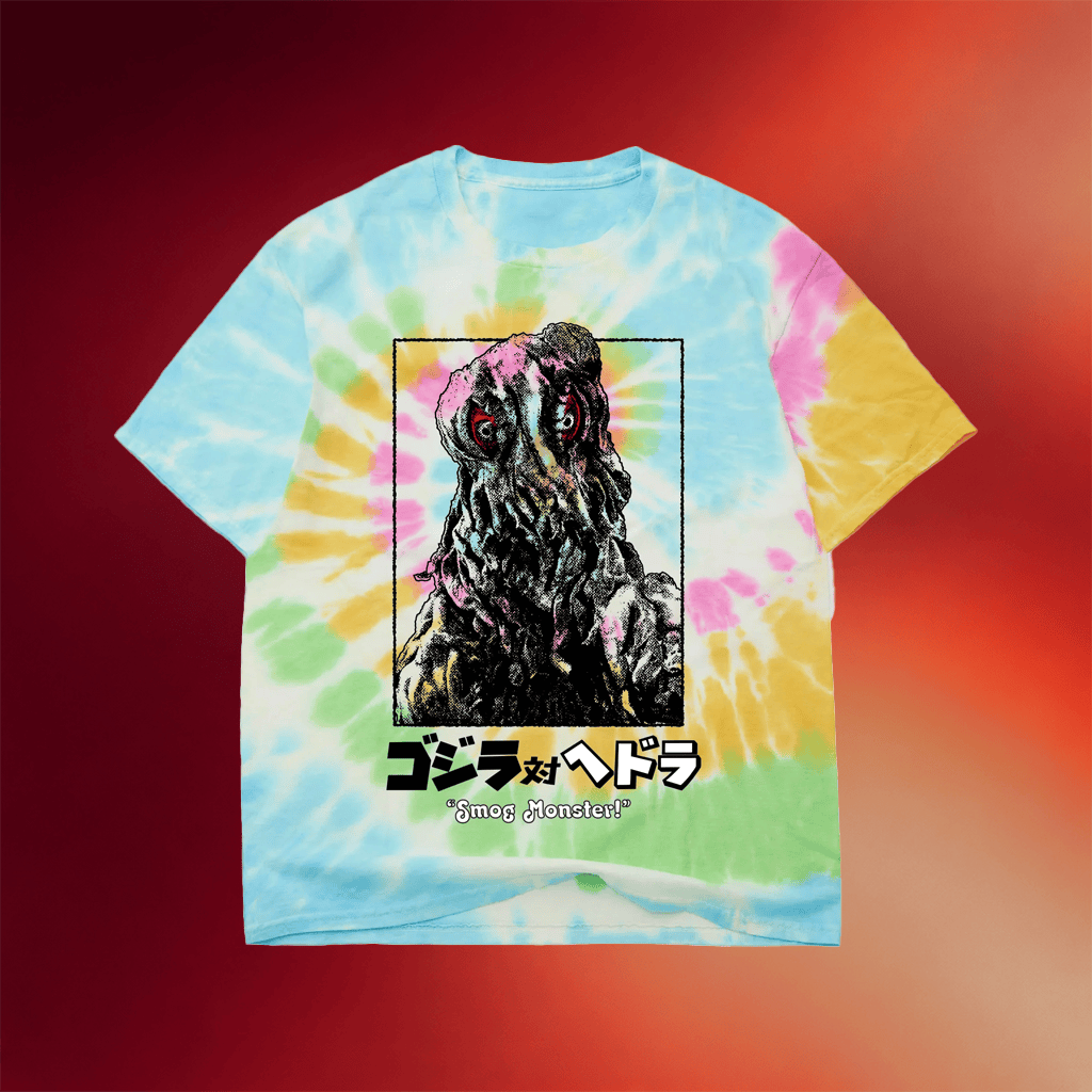 Godzilla Merch Hedorah Smog Monster Tie Dye T-Shirt Good Gifts For Boyfriend - Merchluma