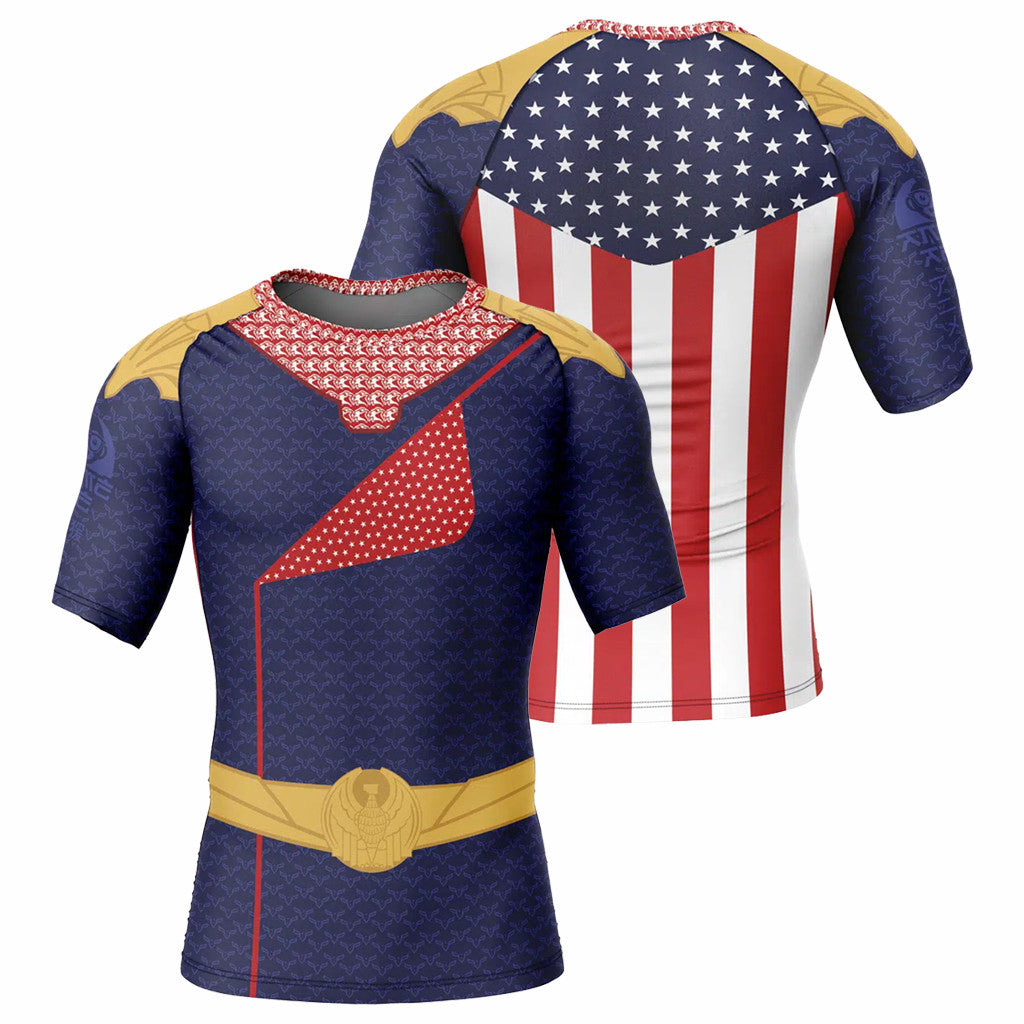 Homelander Compression Shirt The Boys Cosplay Rash Guard The Boys Movie Merch Fan Gifts - Merchluma