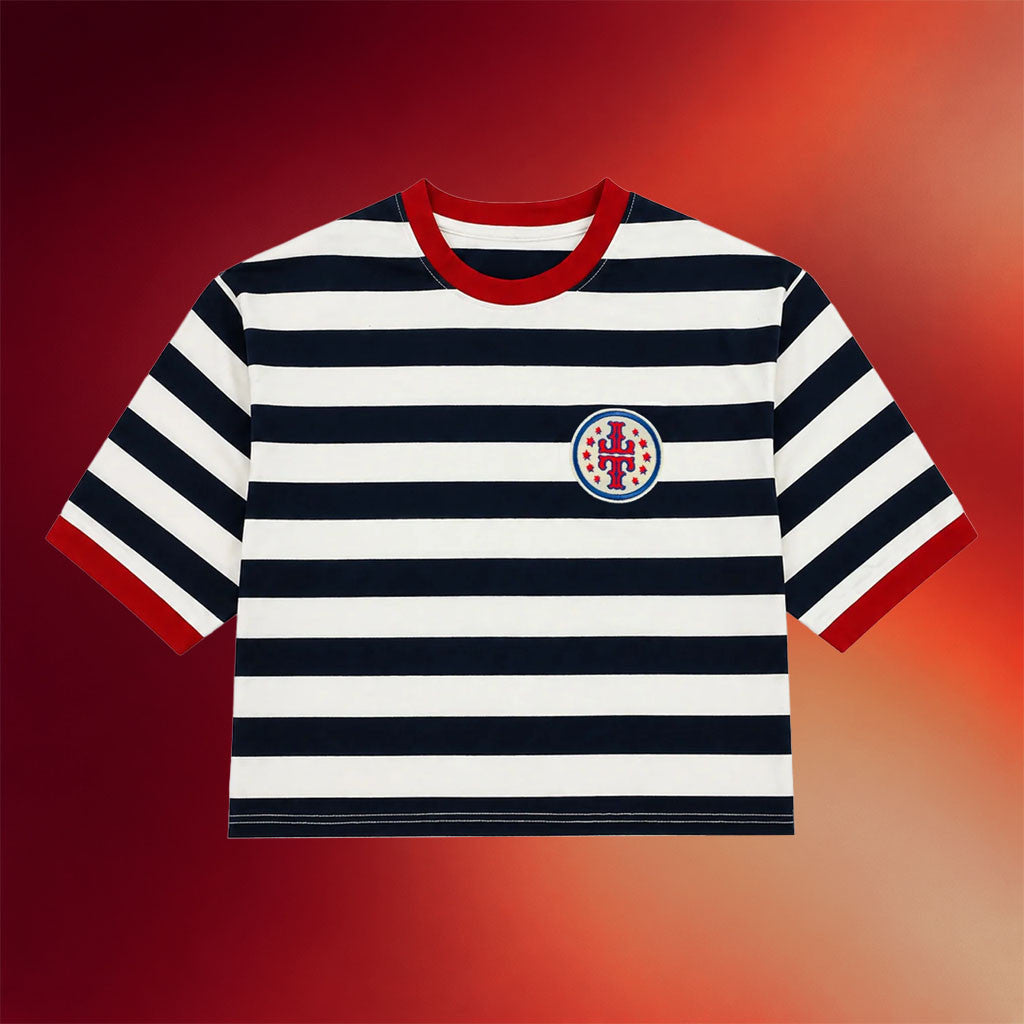 Take That Merch 2026 The Circus Live Stripe Cropped T-Shirt Gift For Sisters - Merchluma