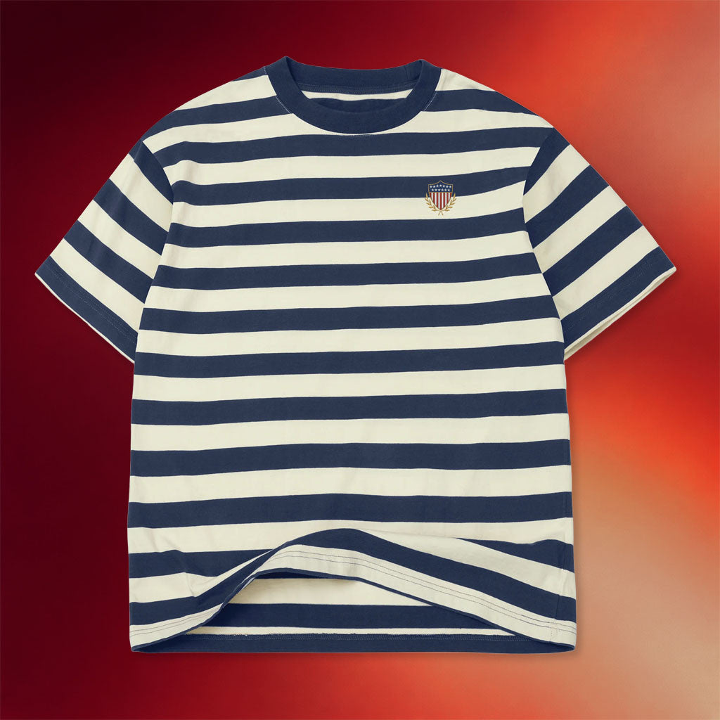 Fuentes Merch 2026 Crest Striped Shirt Nick Fuentes Merch Gift Ideas For Brothers - Merchluma