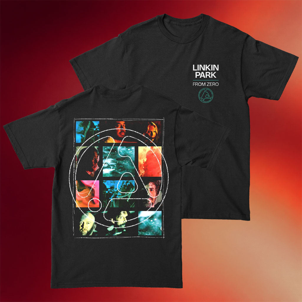 Linkin Park Merch 2026 From Zero Photo Collage 2 0 Black T-Shirt Present For Rock Band Fans - Merchluma