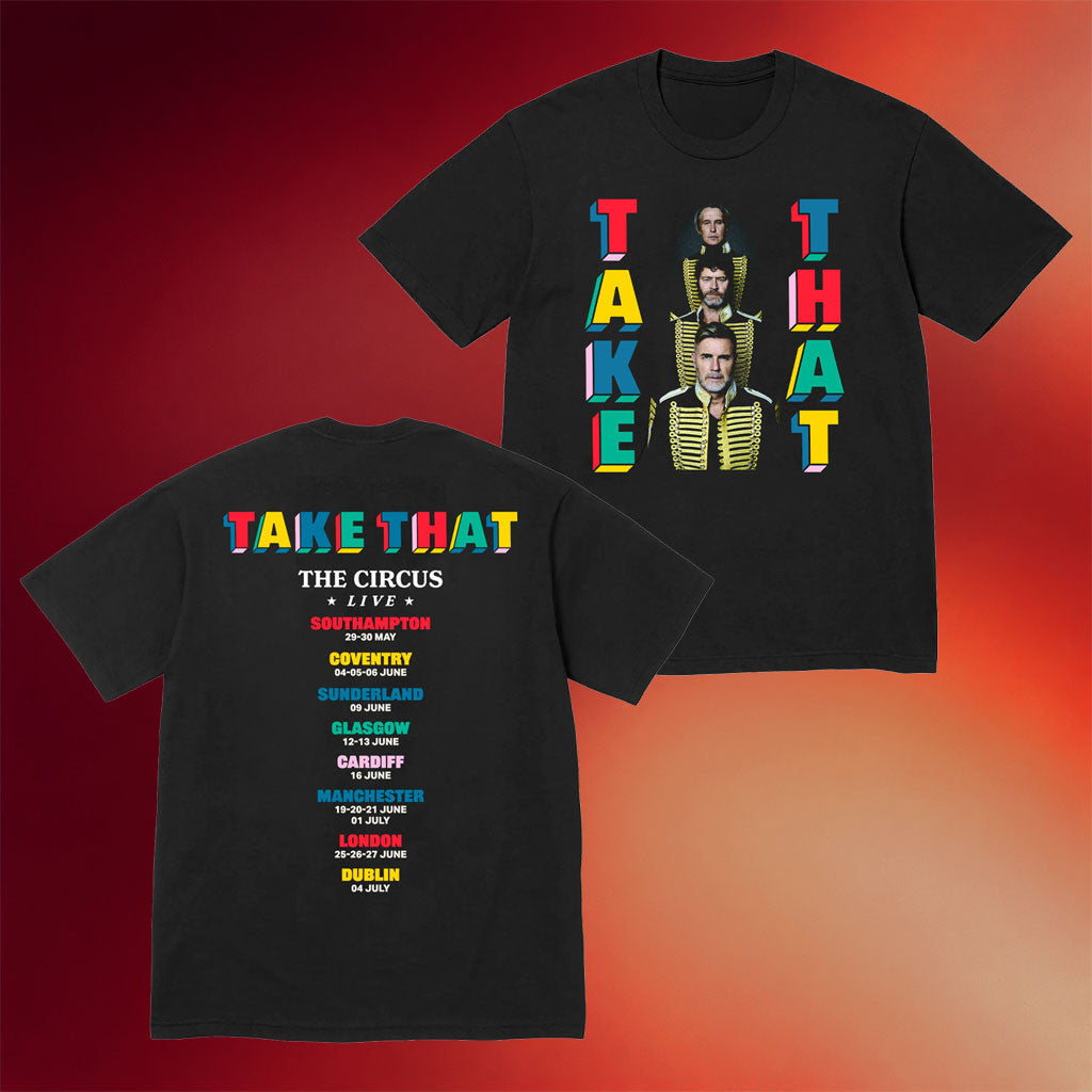 Take That Merch 2026 The Circus Live Tour Photo Dates T-Shirt Take That Concert Merch Fan Gifts - Merchluma