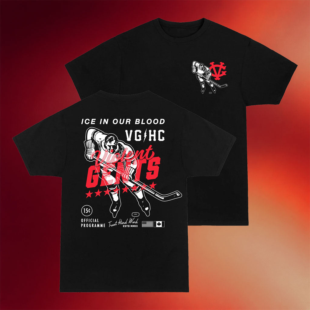 Violent Gentlemen Merch 2026 Programme T-Shirt Ice In Our Blood Shirt Gift For Hockey Lover - Merchluma