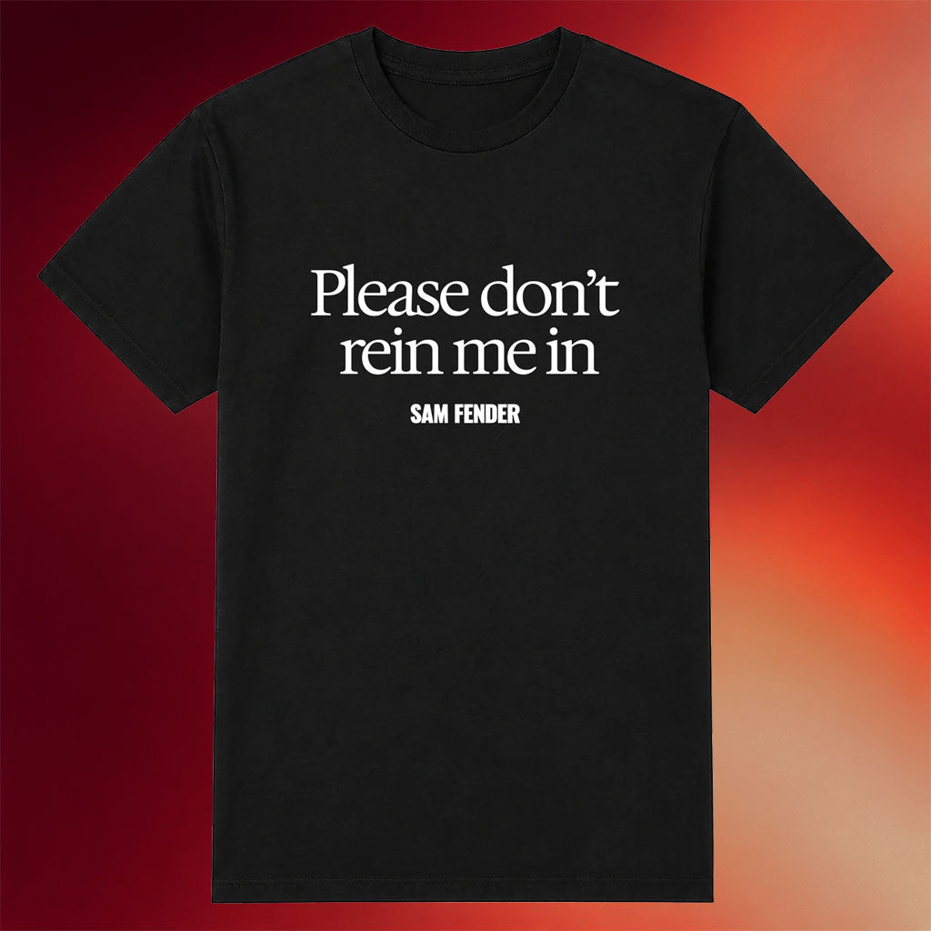 Sam Fender Merch 2026 Rein Me In Black T-Shirt Presents For Music Lovers - Merchluma