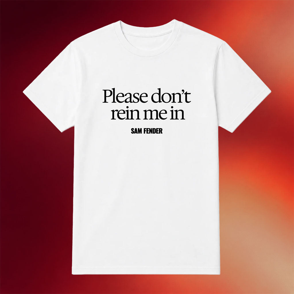 Sam Fender Merch 2026 Rein Me In White T-Shirt Cool Gifts For Music Lovers - Merchluma