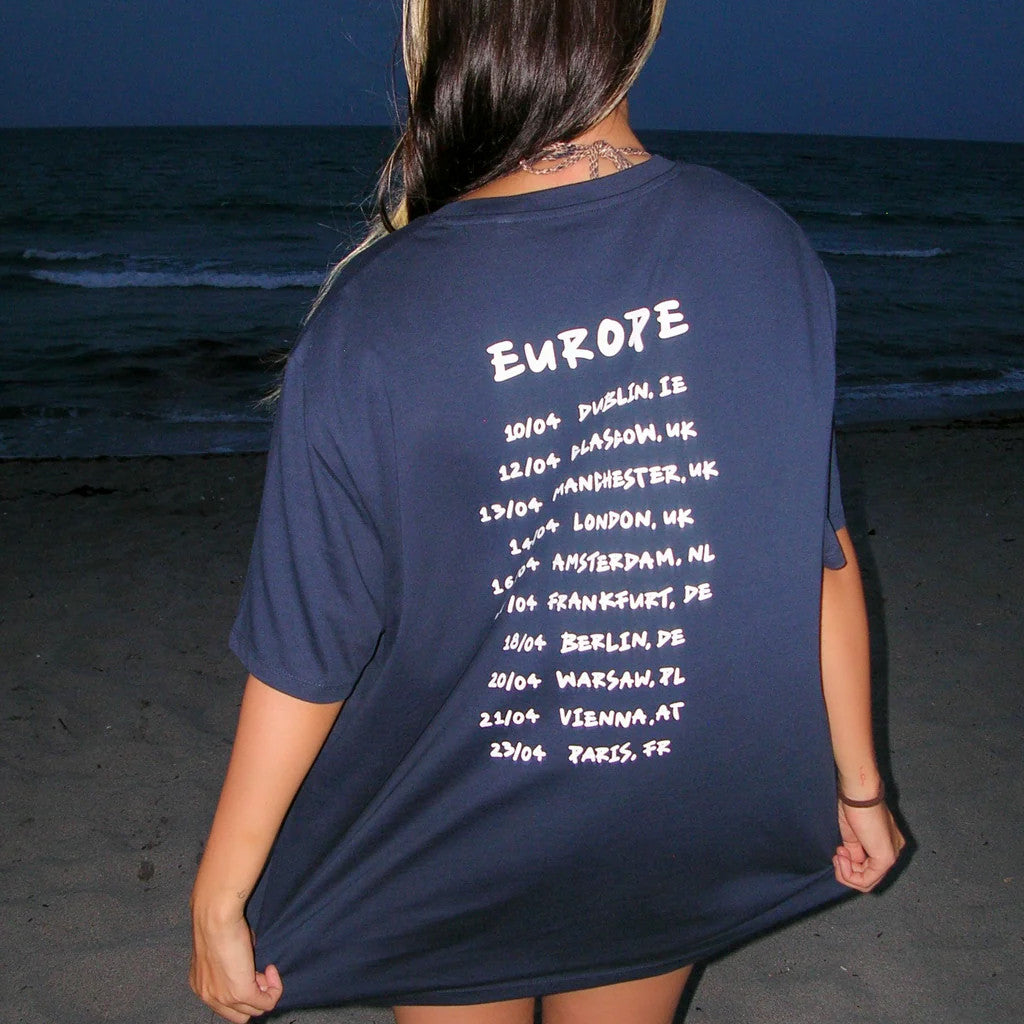 Hannah Bahng Merch 2026 The Misunderstood Tour Shirt Europe Dates T-Shirt Music Fan Gifts - Merchluma