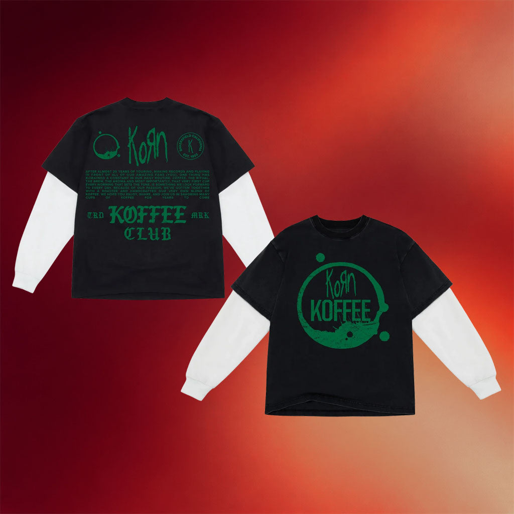 Korn Merch 2026 Koffee Vintage Black 2Fer Long Sleeve Shirt Gift For Music Lovers - Merchluma