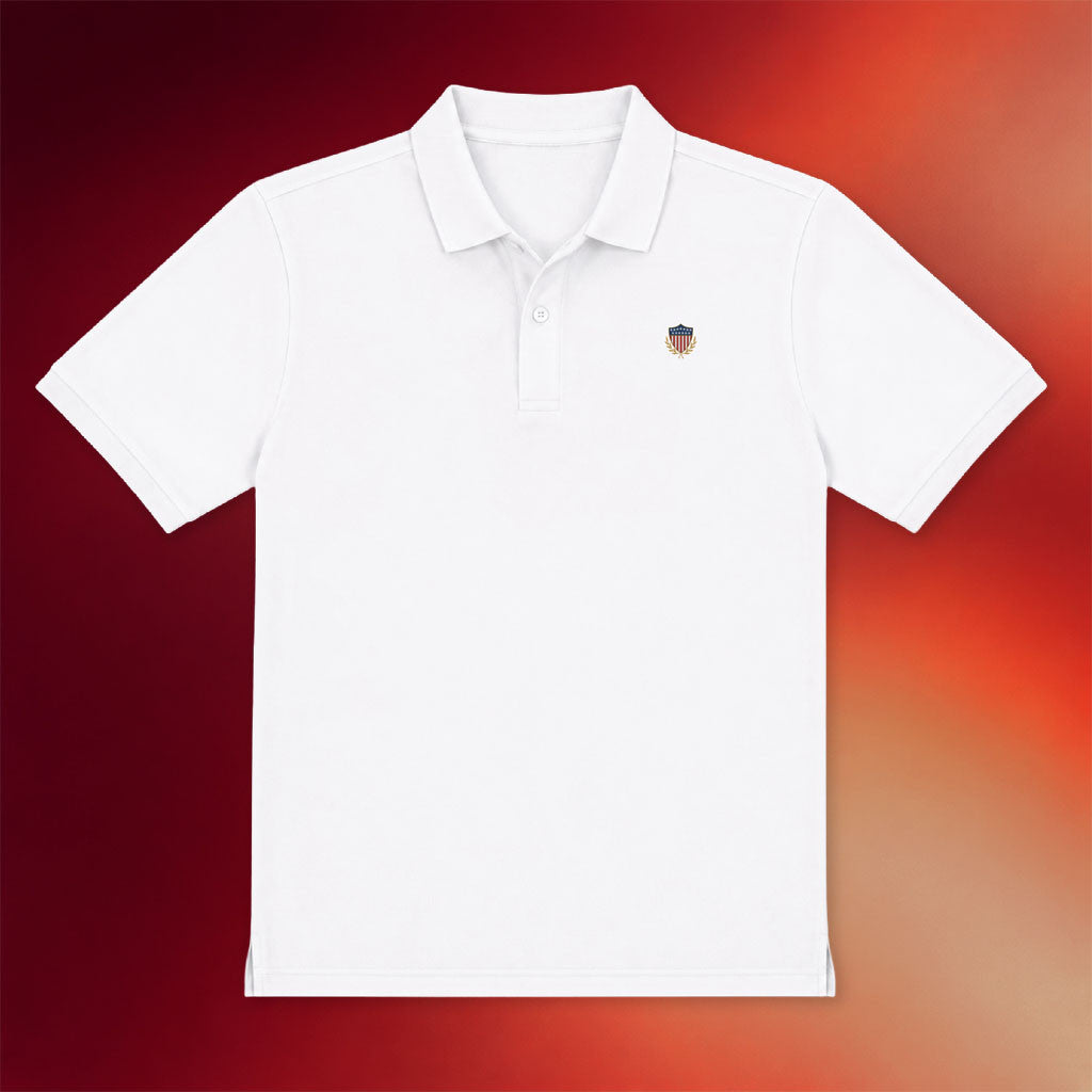Fuentes Merch 2026 Crest Polo Shirt White Nick Fuentes Merch Best Gift For Stepdad - Merchluma