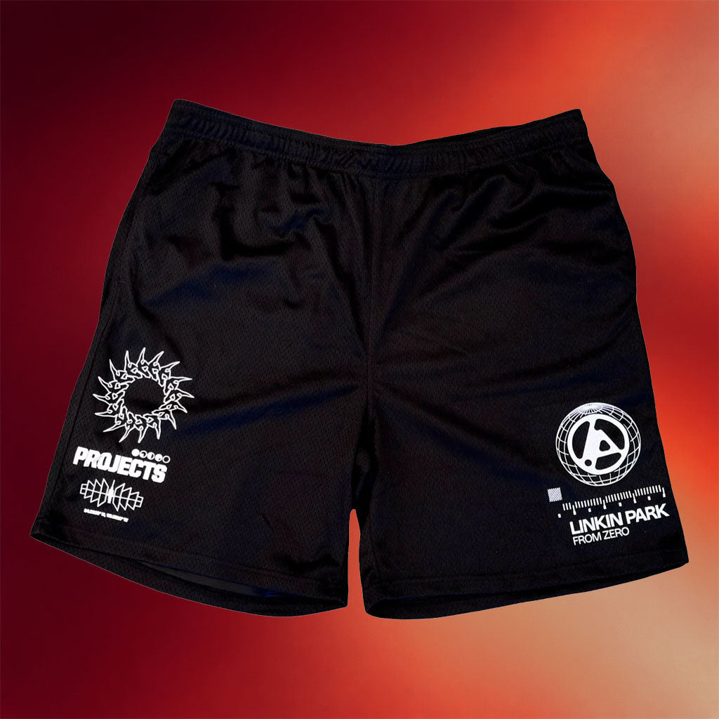 Linkin Park Merch 2026 LP x BP Concept Black Shorts Linkin Park From Zero Merch Gift For Him - Merchluma