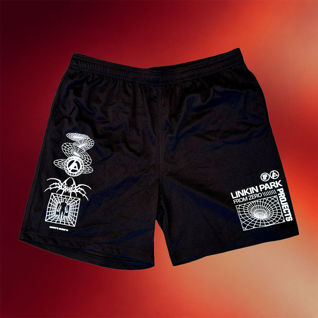 Linkin Park Merch 2026 LP x BP Concept Black Shorts Linkin Park From Zero Protects Merch - Merchluma