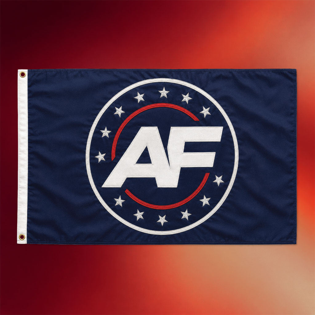 Fuentes Merch 2026 America First Flag Navy AF Flag Nick Fuentes Merch Home Decor - Merchluma
