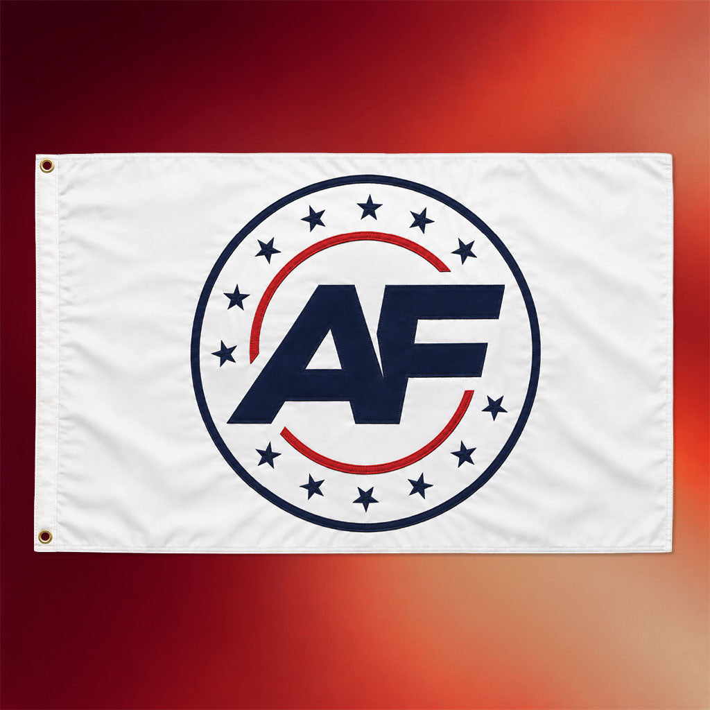 Fuentes Merch 2026 America First Flag White AF Flag Nick Fuentes Merch Indoor Outdoor Decor - Merchluma