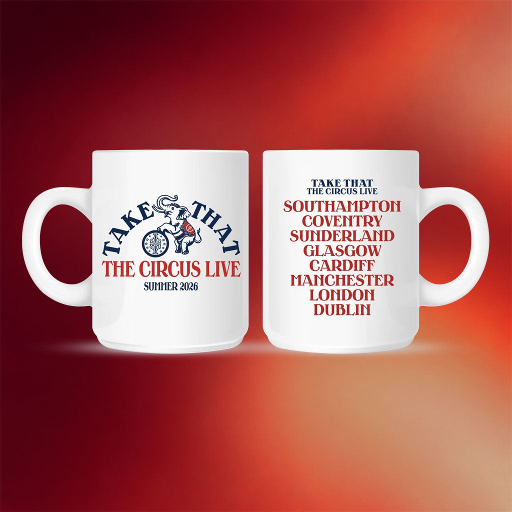 Take That Merch 2026 The Circus Live Tour Mug Take That Tour Coffee Cup Gift For Fans - Merchluma