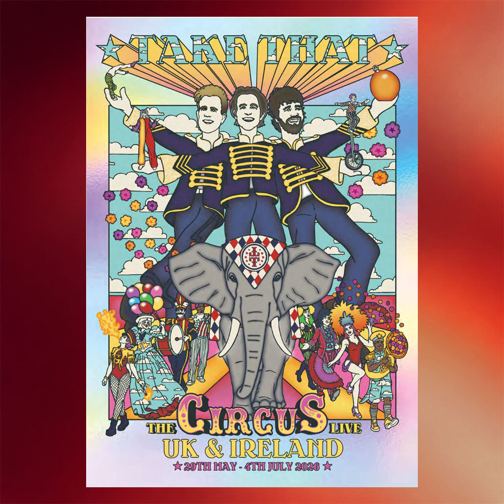 Take That Merch 2026 The Circus Live Tour Poster Take That Tour Merch Wall Art Decor Ideas - Merchluma