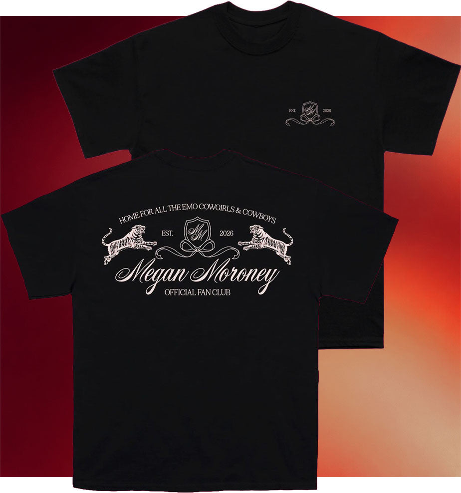 Megan Moroney Merch 2026 Megan Moroney Fan Club T-Shirt Megan Moroney Concert Merch Black - Merchluma
