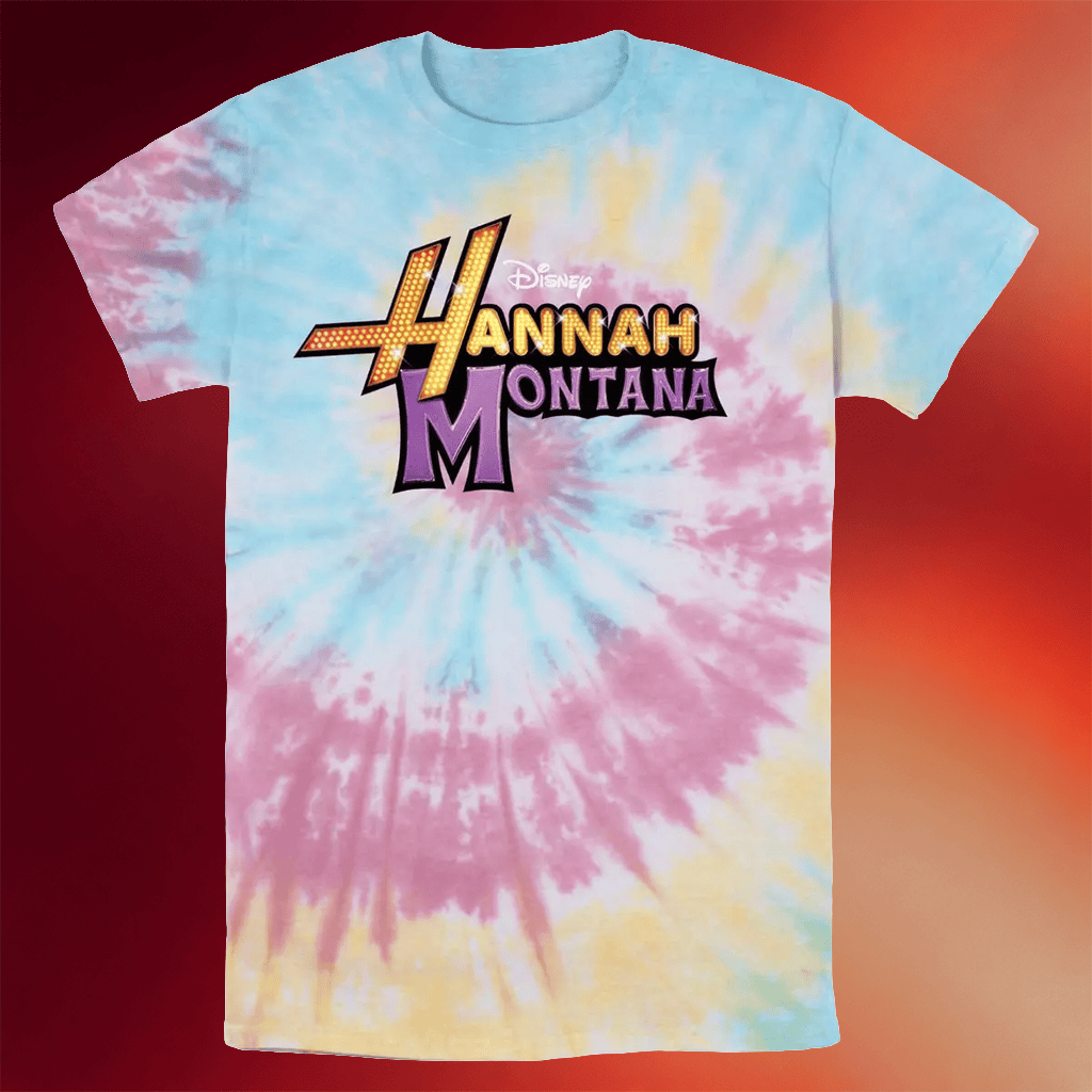 Hannah Montana Merch 2026 D Channel Hannah Montana Glam Logo Tie Dye T-Shirt Gift Ideas For Her - Merchluma
