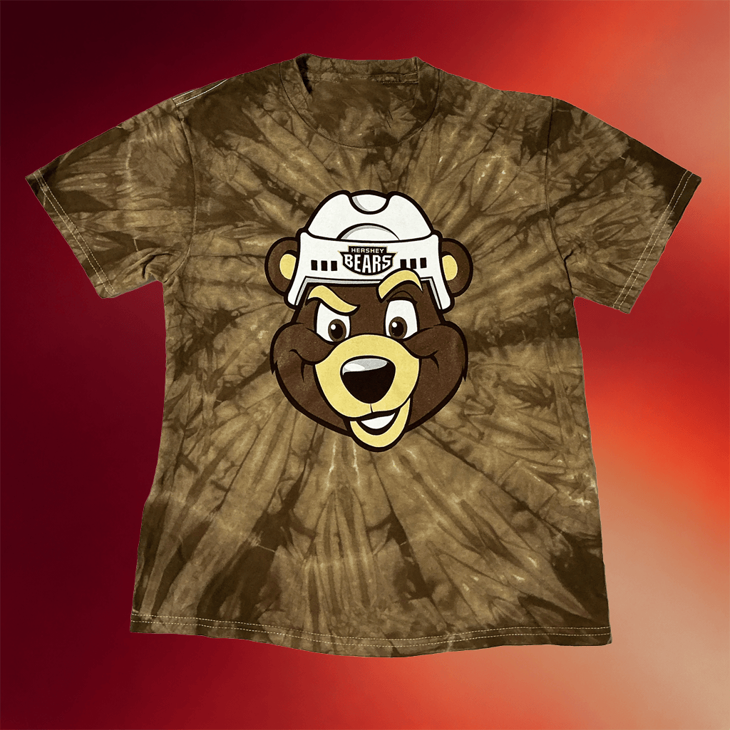 Hershey Bears Merch Coco The Bear Brown Tie Dye T-Shirt Gifts For Hockey Fan - Merchluma