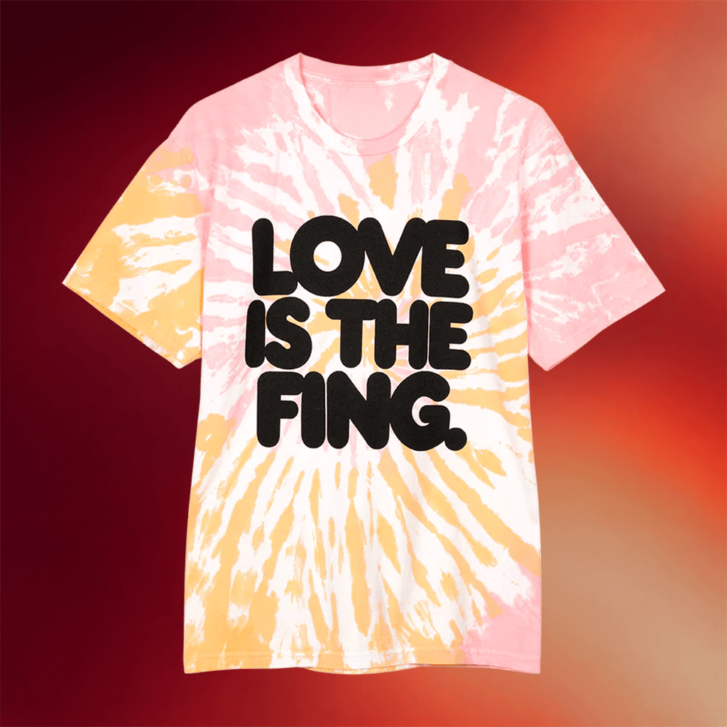 IDLES Merch 2026 Love Is The Fing Tie Dye T-Shirt IDLES Shirt Gift Ideas For Friends - Merchluma