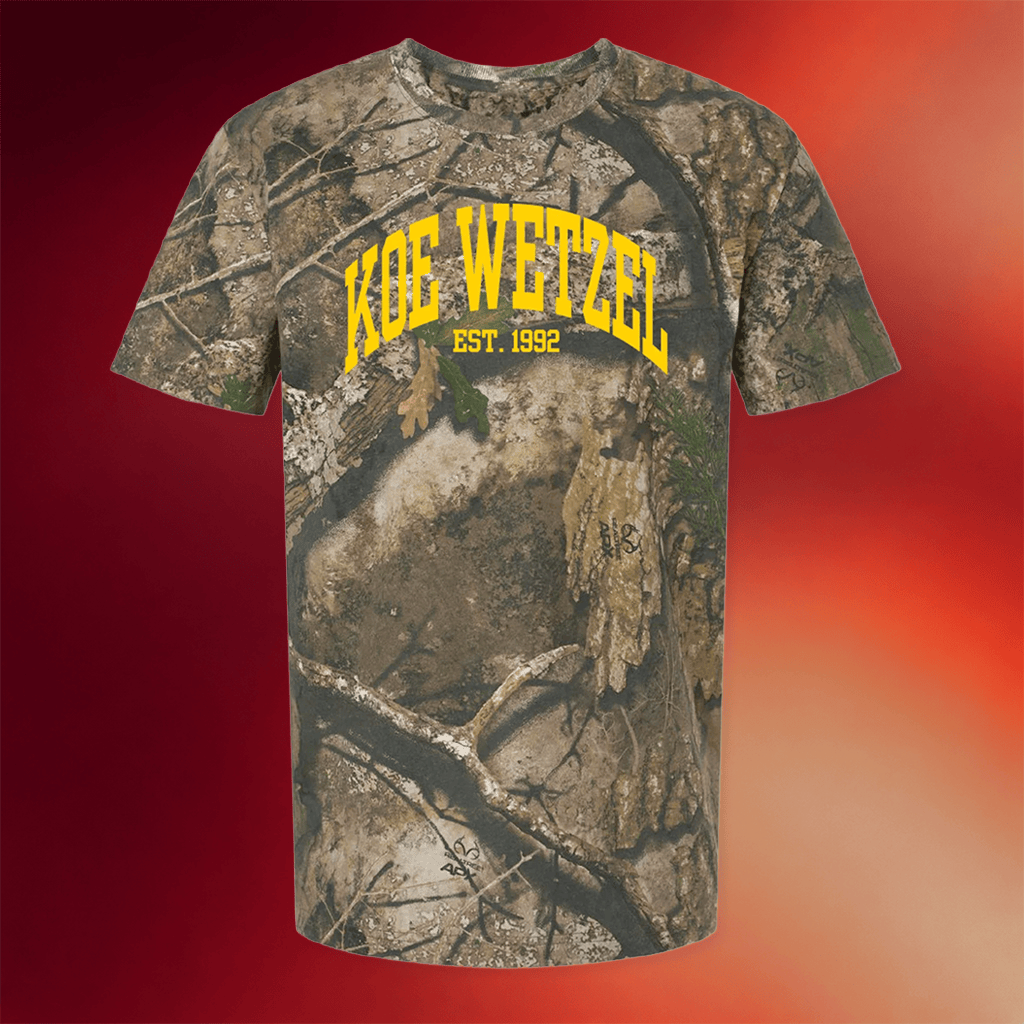 Koe Wetzel Merch 2026 Est 1992 Camo T-Shirt Koe Wetzel Shirts Music Lover Gifts For Him - Merchluma