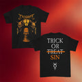 Dogma Merch 2026 Halloween T-Shirt Black Trick Or Sin Shirt Present For Band Fans - Merchluma