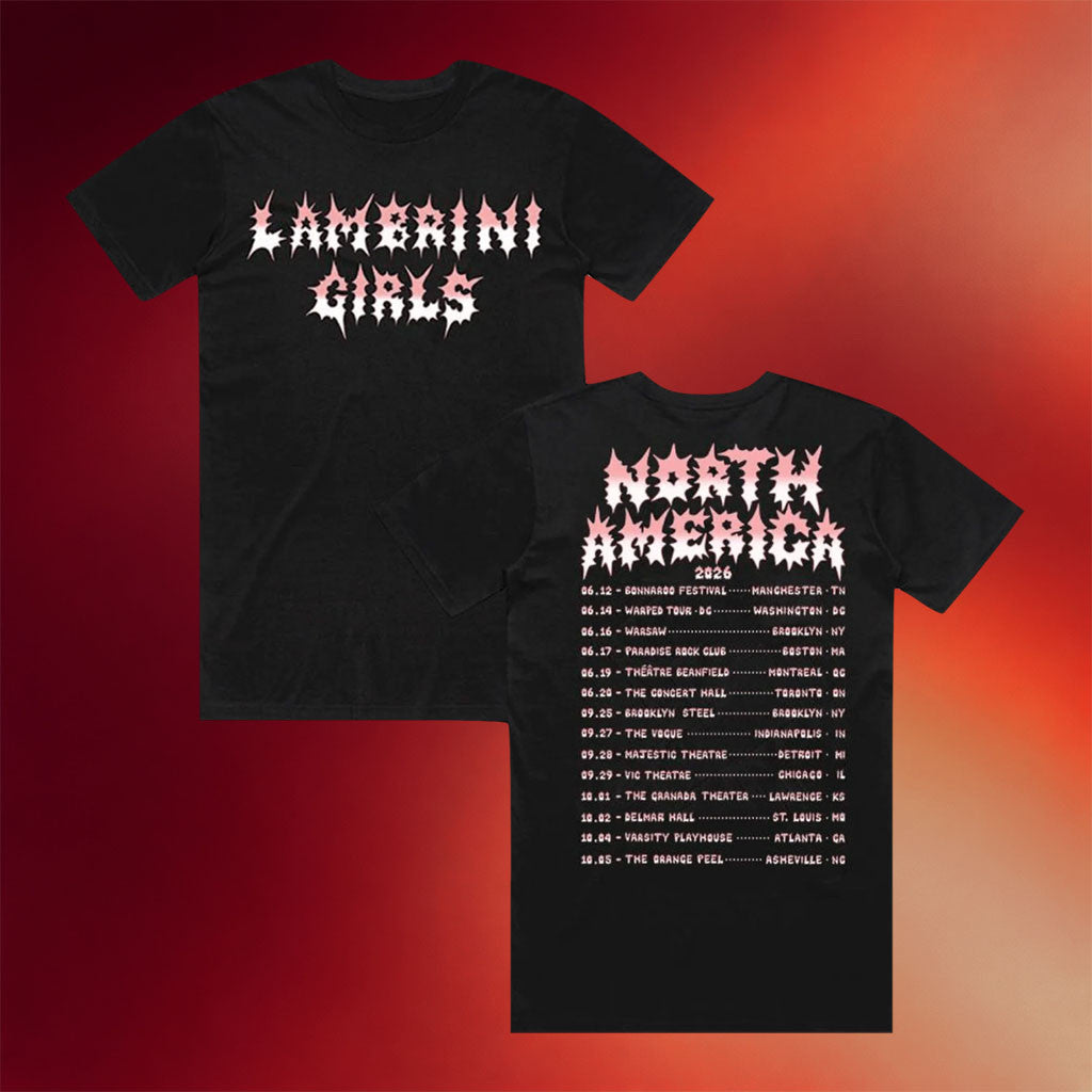 Lambrini Girls Merch 2026 North America Tour T-Shirt Black Cool Gifts For Music Lovers - Merchluma