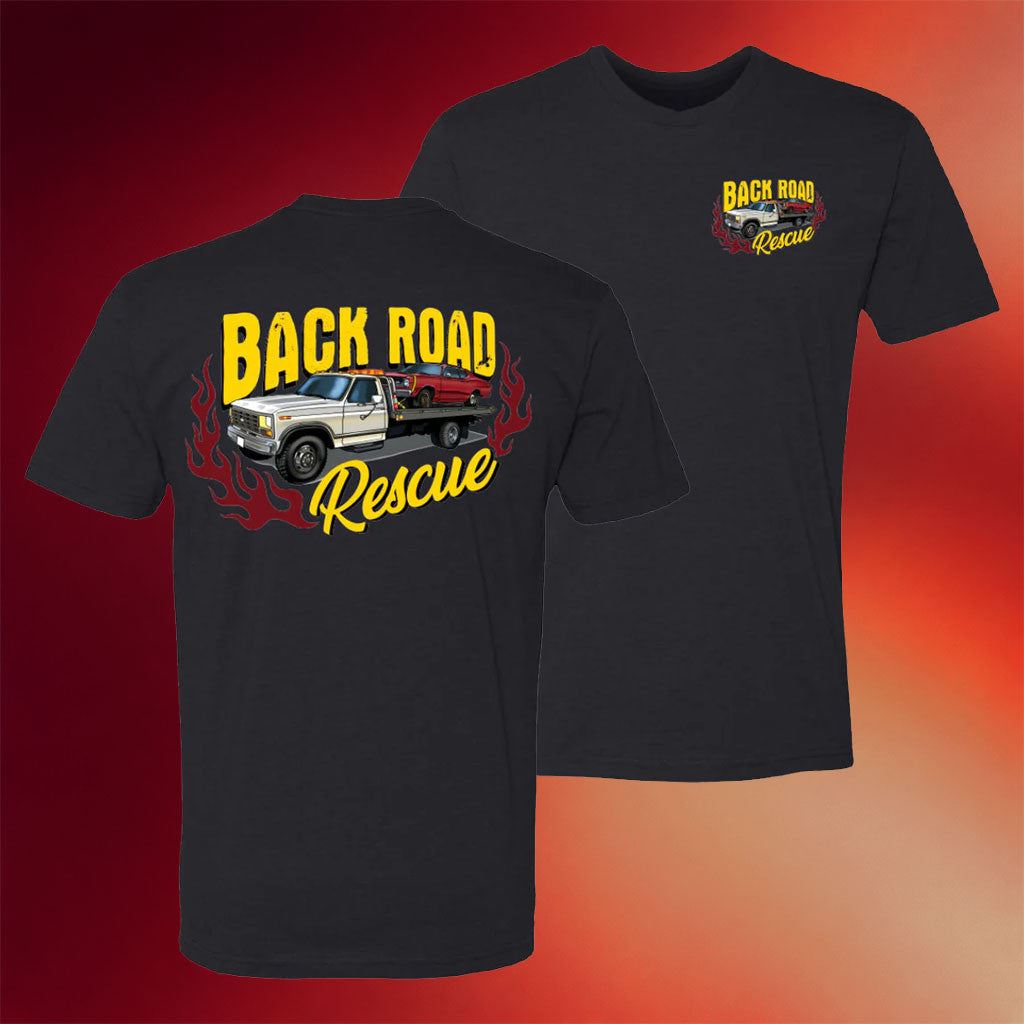 Tom's Refurb Merch 2026 Backroad Rescue T-Shirt Black Perfect Gift For Car Lovers - Merchluma