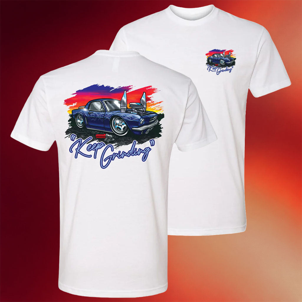 Tom's Refurb Merch 2026 Keep Grinding Retro T-Shirt Gifts For Automotive Enthusiasts - Merchluma