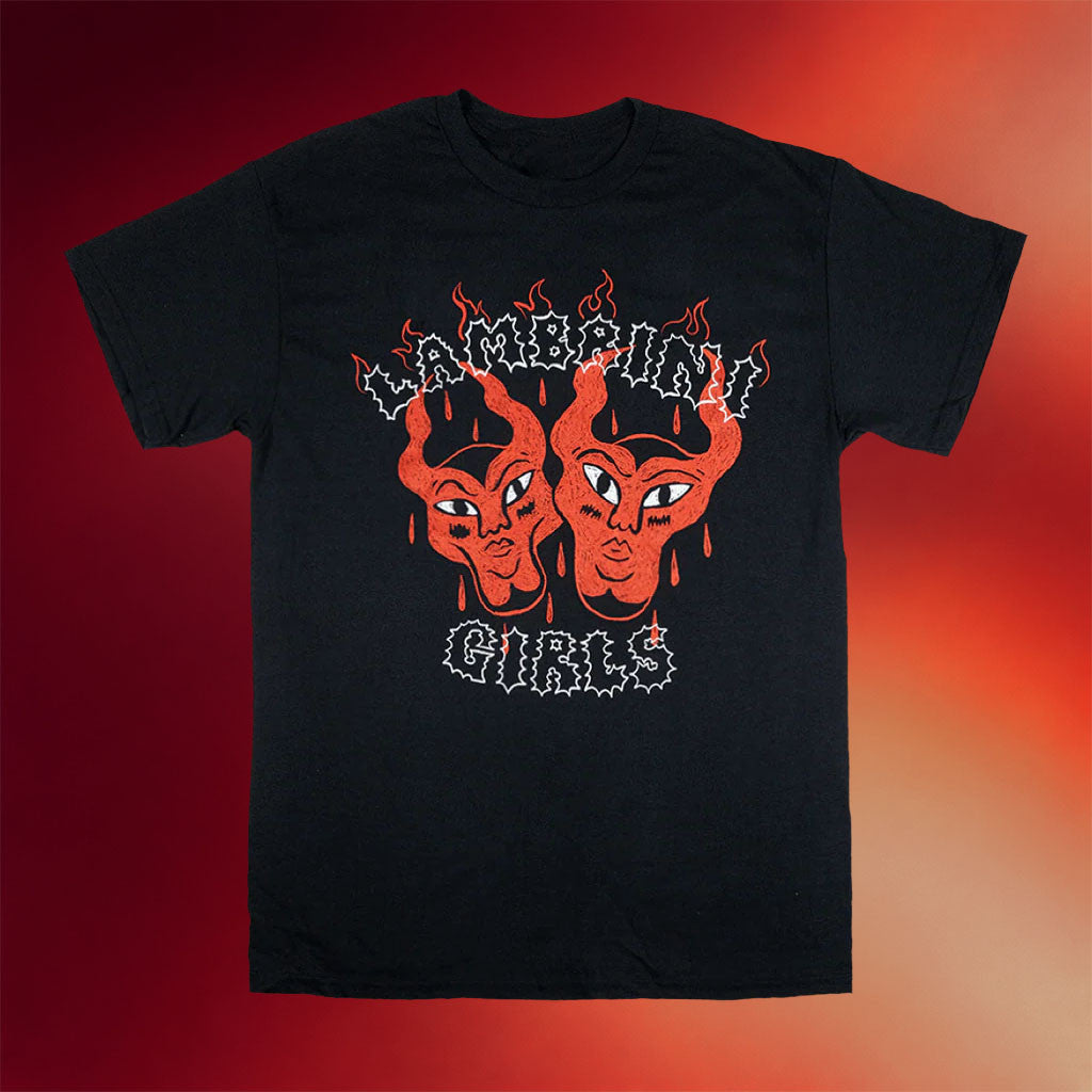 Lambrini Girls Merch 2026 Devil T-Shirt Black Present For Rock Band Fans - Merchluma