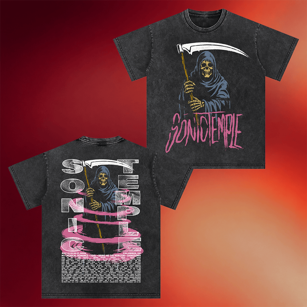 DWP Merch 2026 Reaper Cyclone Wash T-Shirt Sonic Temple Shirt Gifts For Dudes - Merchluma