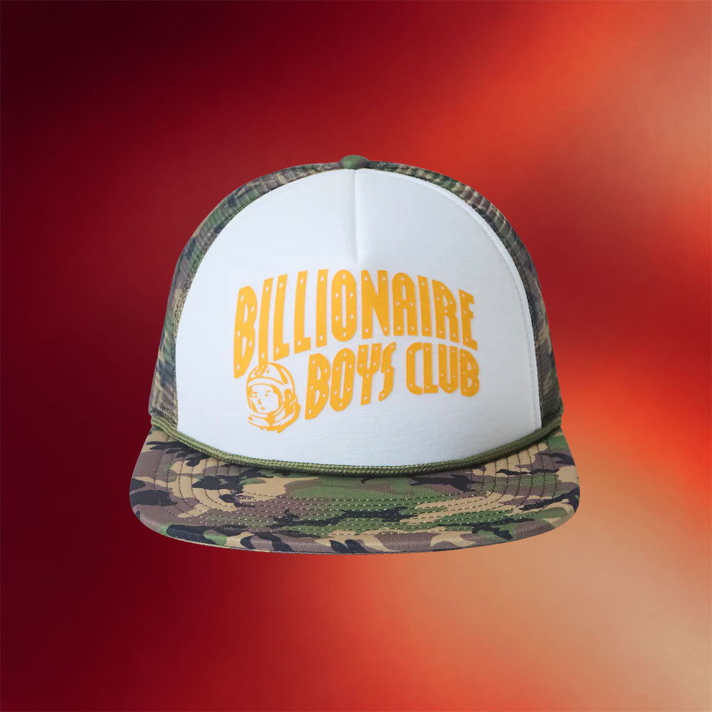 Billionaire Boys Club Merch 2026 Camo Trucker Snapback Hat Gift Ideas For Friends - Merchluma