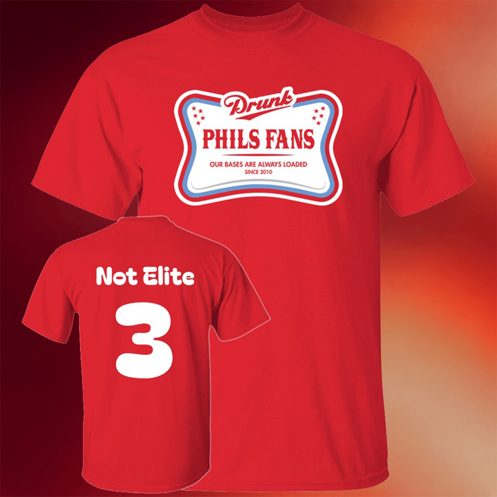 Erik Elite DPF Shirt Drunk Phils Fans T-Shirt Not Elite 3 Apparel Gifts For Dudes - Merchluma