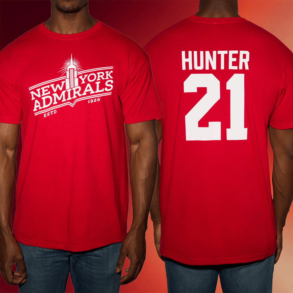 Heated Rivalry Merch 2026 New York Admirals T-Shirt Team Hunter #21 Shirt Gifts For Fans - Merchluma