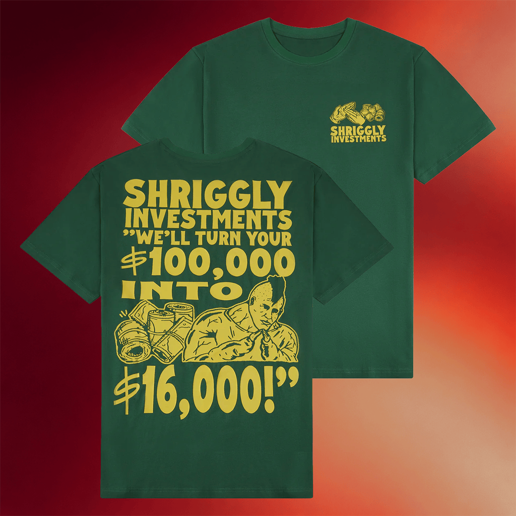 Dropout Merch 2026 Shriggly Investments T-Shirt Birthday Presents For Boyfriend - Merchluma