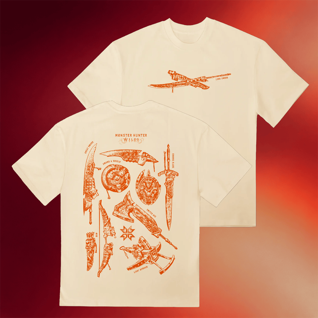 Dyenamik Merch Monster Hunter Weapons T-Shirt Birthday Gift Ideas For Son - Merchluma