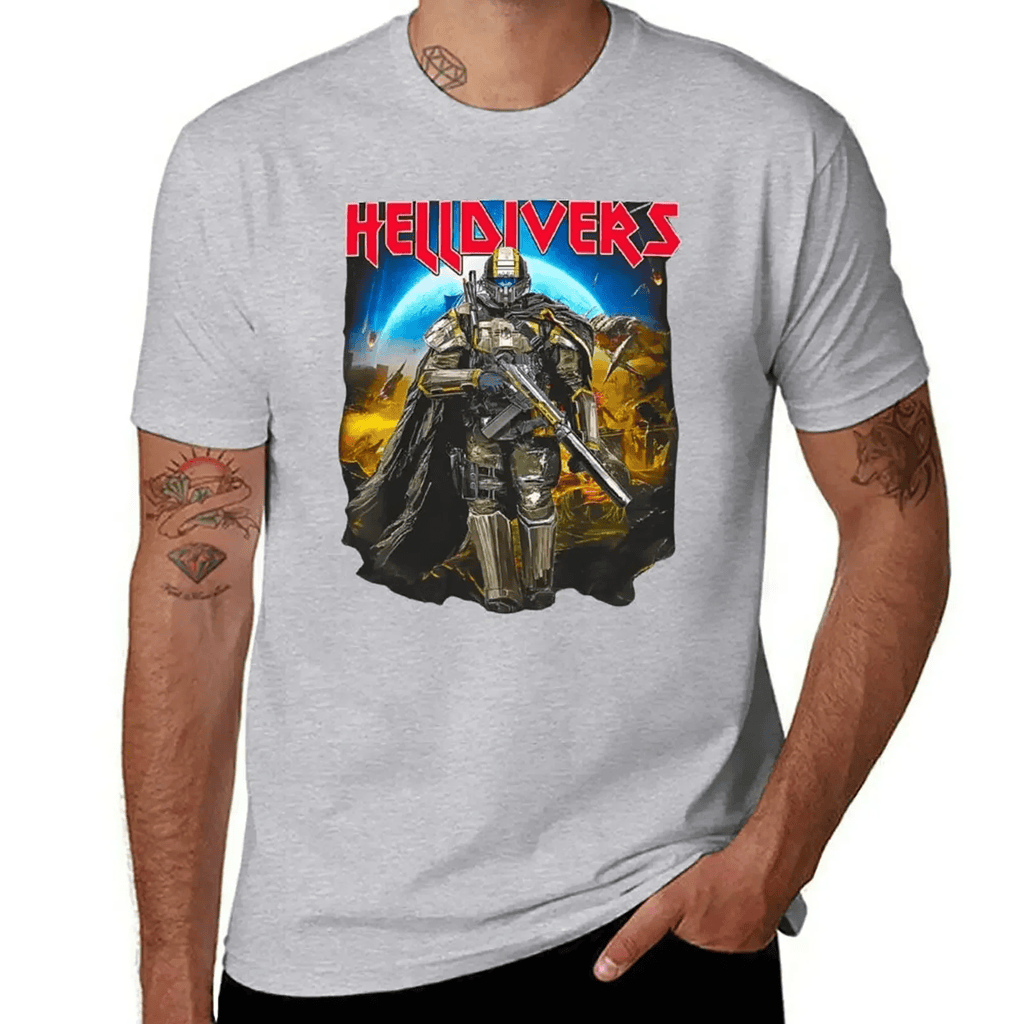 Helldivers Merch 2026 Skull Shirt Helldivers T-Shirt Birthday Gifts For Him - Merchluma