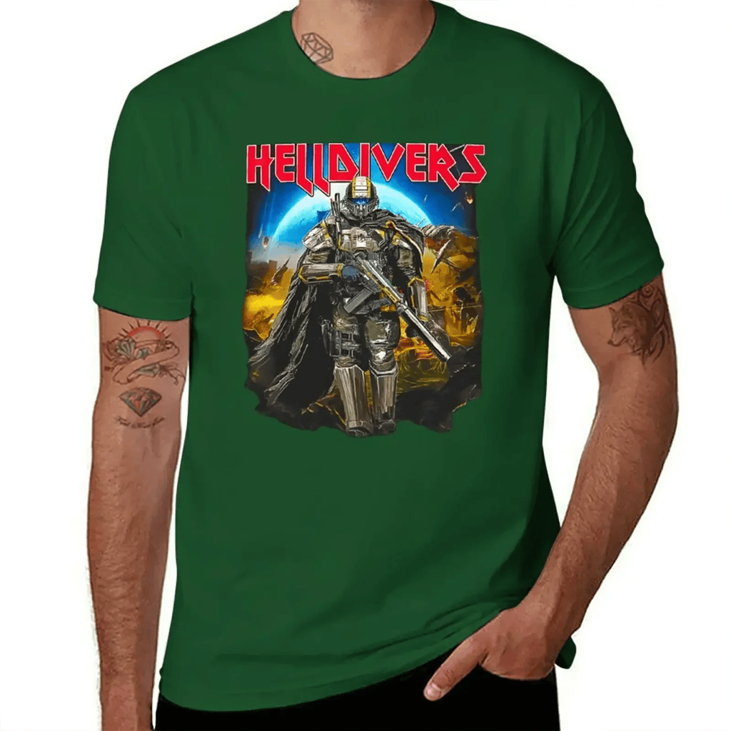 Helldivers Merch 2026 Skull T-Shirt Helldivers Shirts Best Gifts For Boyfriend - Merchluma