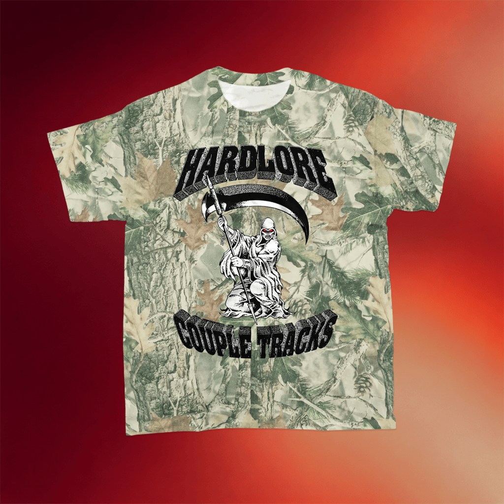 Hardlore Merch 2026 Couple Tracks Vintage Wood Camo T-Shirt Podcast Lover Gifts - Merchluma
