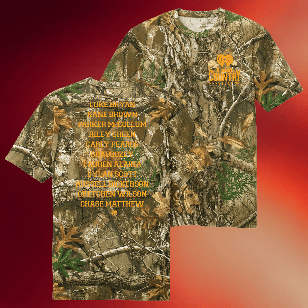 IHeart Merch iHeartCountry Festival 2026 Camo T-Shirt Best Gifts For Music Lovers - Merchluma