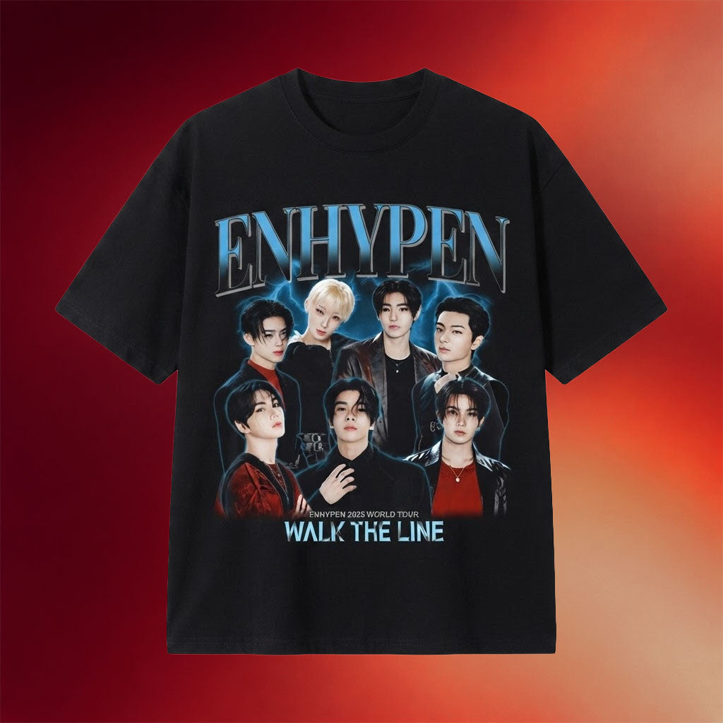 Enhypen Blood Saga Merch 2026 Walk The Line World Tour T-Shirt Enhypen Tour Merch Kpop Gifts - Merchluma