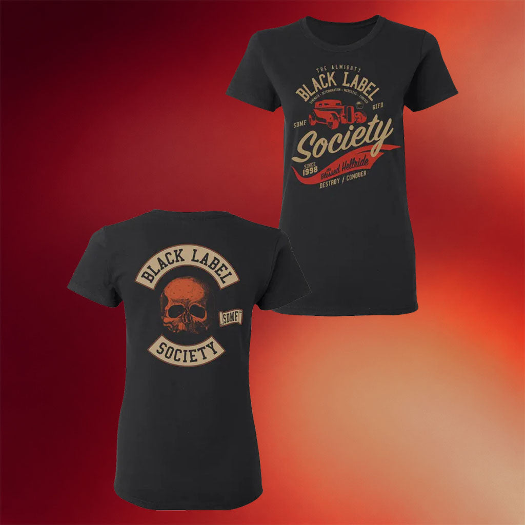 Black Label Society Merch 2026 Blessed Hellride Rat Rod Black T-Shirt Gifts For Women - Merchluma
