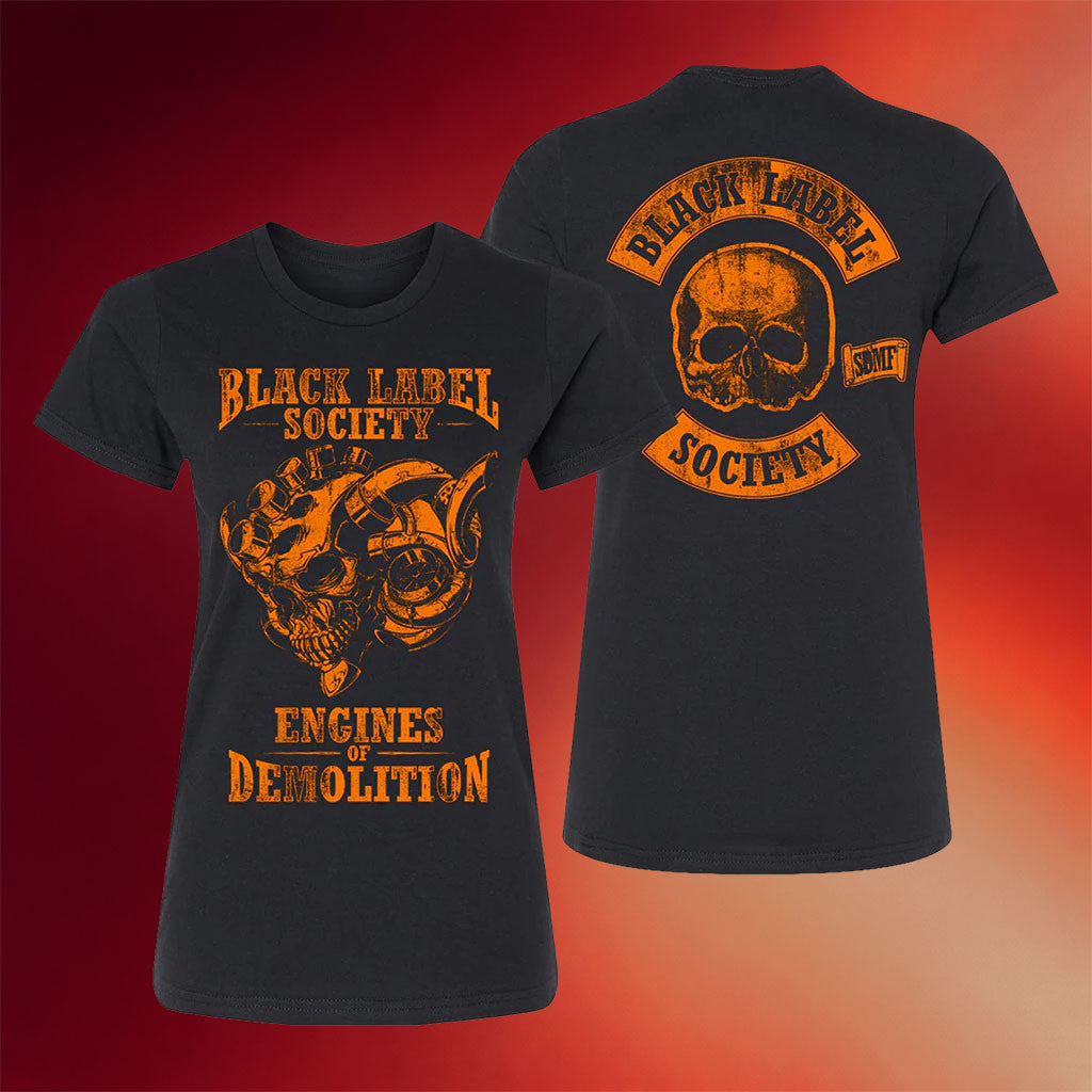 Black Label Society Merch 2026 Engines Of Demolition Skully T-Shirt Gifts For Her - Merchluma