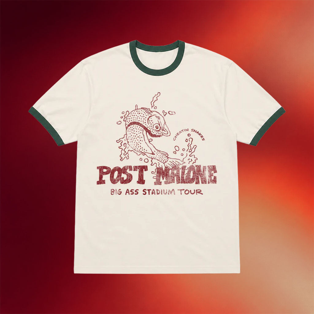 Post Malone Merch 2026 Post Malone X Cheatin Snakes T-Shirt Post Malone Tour Merch Fan Gifts - Merchluma