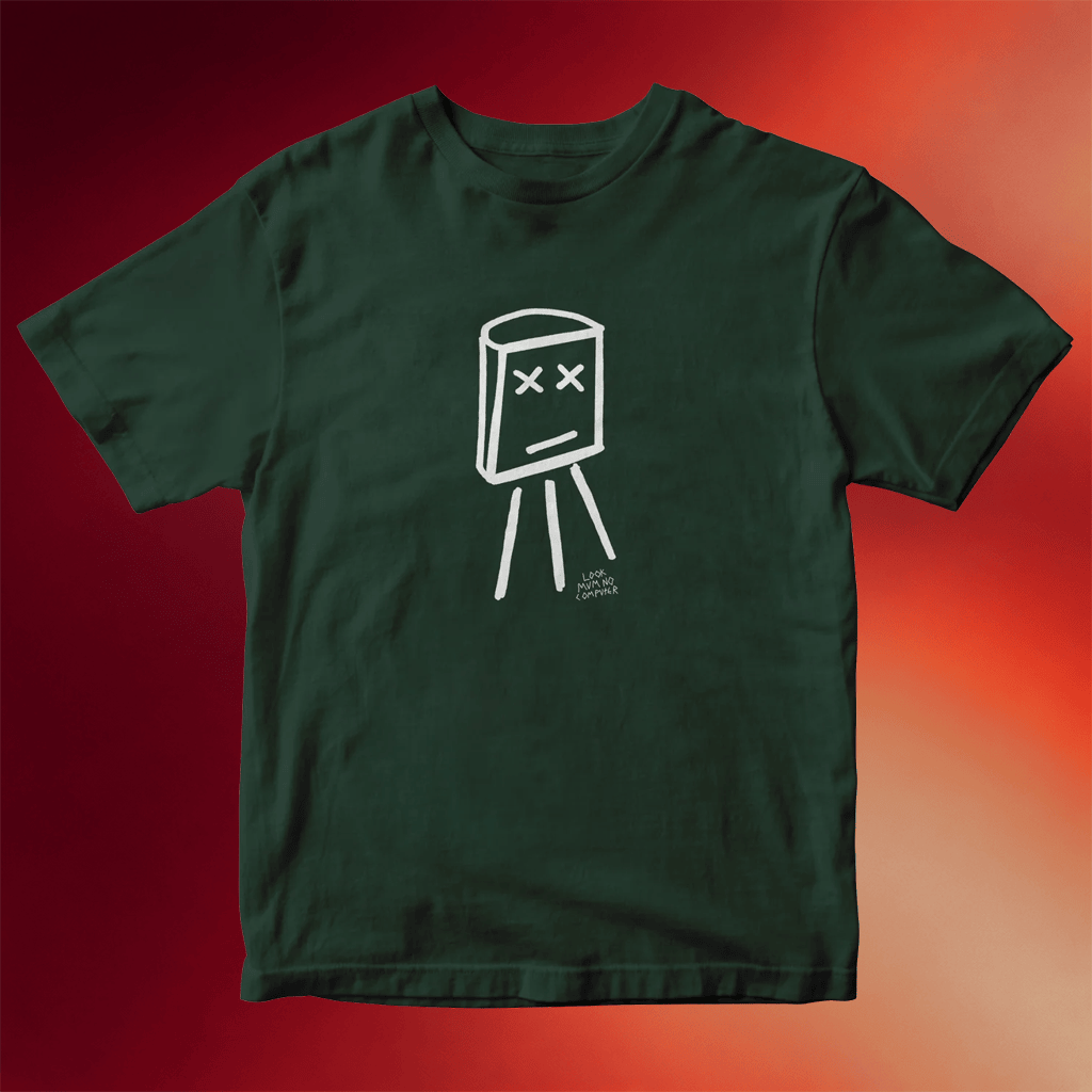 Look Mum No Computer Merch 2026 Forest Green Transistor T-Shirt Gifts For Best Friends - Merchluma